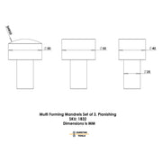 Durston Planishing Multi-Forming Anvil Mandrels Set of 3 - Otto Frei