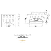 Durston Round Bezel Block Set-17 Degree-3 Rows 3mm to 14mm - Otto Frei