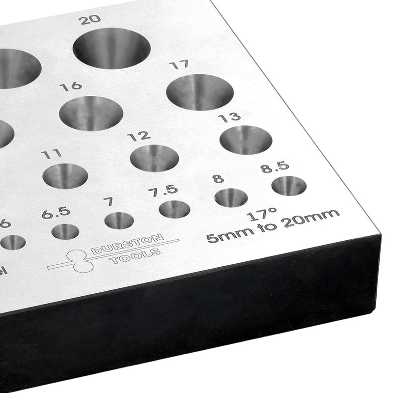 Durston Round Bezel Block Set-17 Degree-4 Rows 5mm to 20mm - Otto Frei