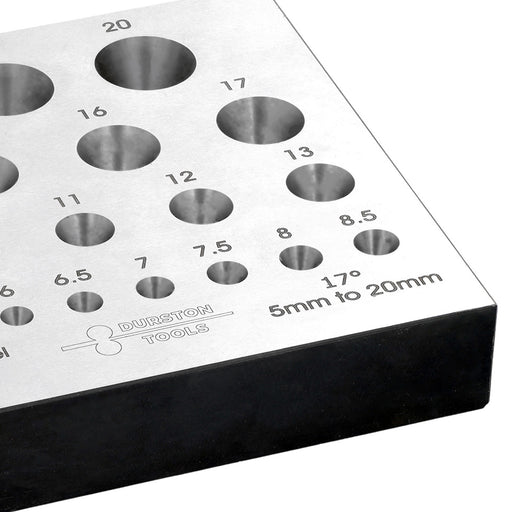 Durston Round Bezel Block Set-17 Degree-4 Rows 5mm to 20mm - Otto Frei
