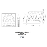 Durston Round Bezel Block Set-17 Degree-4 Rows 5mm to 20mm - Otto Frei