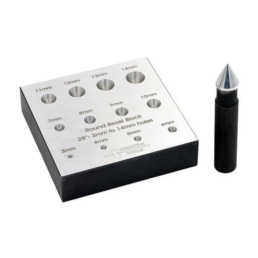Durston Round Bezel Block Set-28 Degree-3 Rows 3mm to 14mm - Otto Frei