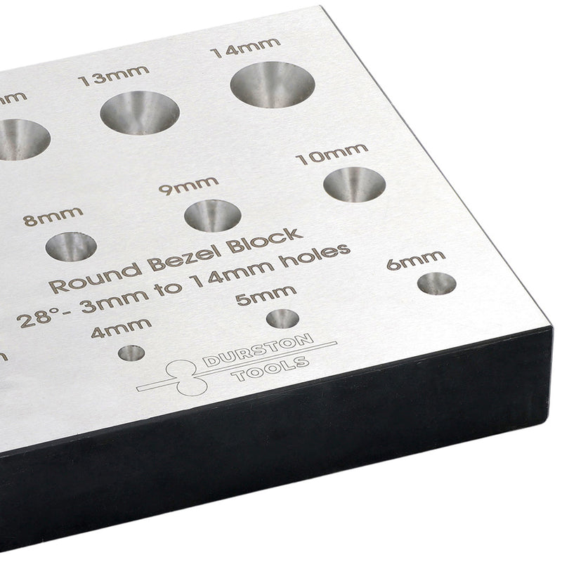 Durston Round Bezel Block Set-28 Degree-3 Rows 3mm to 14mm - Otto Frei