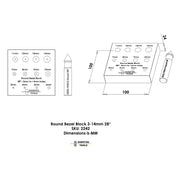 Durston Round Bezel Block Set-28 Degree-3 Rows 3mm to 14mm - Otto Frei
