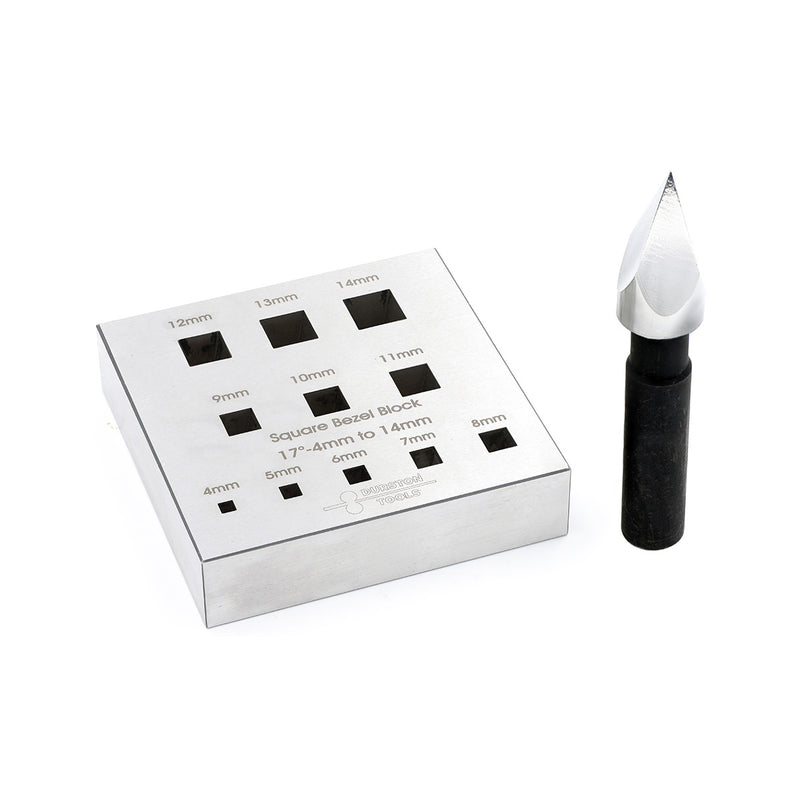 Durston Square Bezel Block Set-17 Degree-3 Rows 4mm to 14mm - Otto Frei