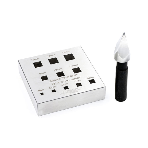 Durston Square Bezel Block Set-17 Degree-3 Rows 4mm to 14mm - Otto Frei