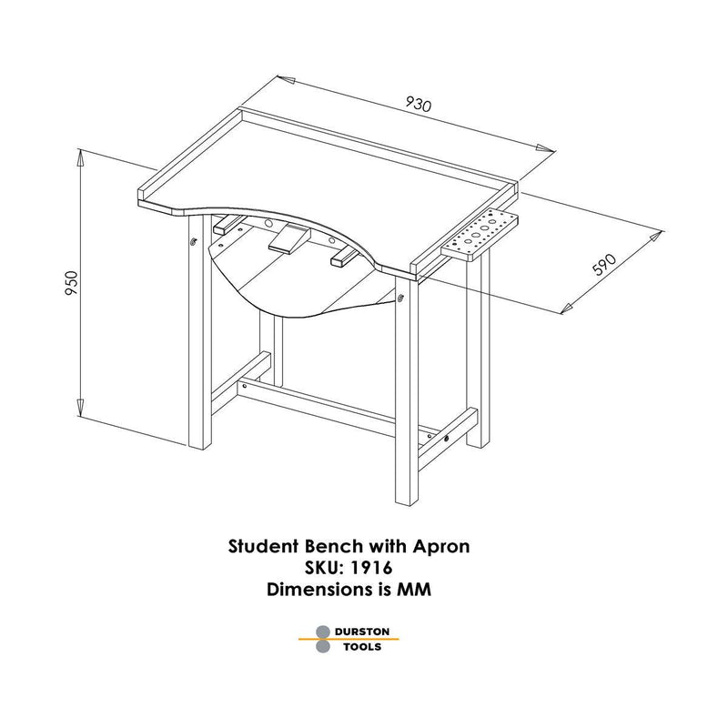 Durston Student Jewelers Workbench Plus-Ships UPS - Otto Frei