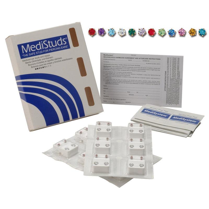 Ear Piercing Studs Stainless Steel Prong Settings - Otto Frei