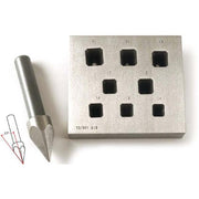 Emerald Bezel Block-Large Almost Square 14mm x 13mm to 21mm to 20mm 8 Holes 17 Degree - Otto Frei