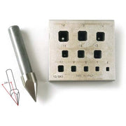 Emerald Bezel Block-Small Almost Square 6mm x 5mm to 16mm x 14mm 11 Holes 17 Degree - Otto Frei