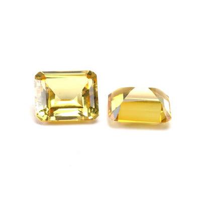 Emerald Cut Faceted Imitation Citrine - Otto Frei