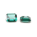 Smeraldo imitazione sfaccettato a taglio smeraldo, doppietta di spinello sintetico e nanocristallo (maggio) - 6x4mm