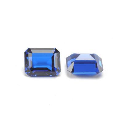 Emerald Cut Imitation Sapphire, Lab-Created Blue Spinel | Otto Frei