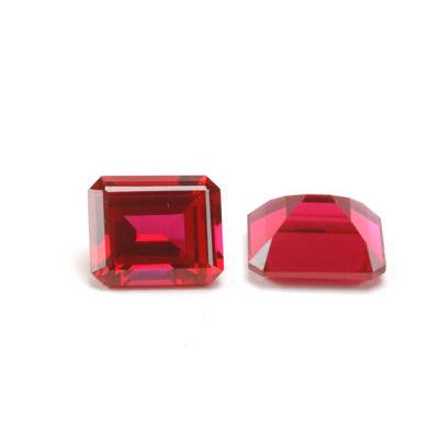 Emerald/Octagon Faceted Lab-Created Ruby - Otto Frei