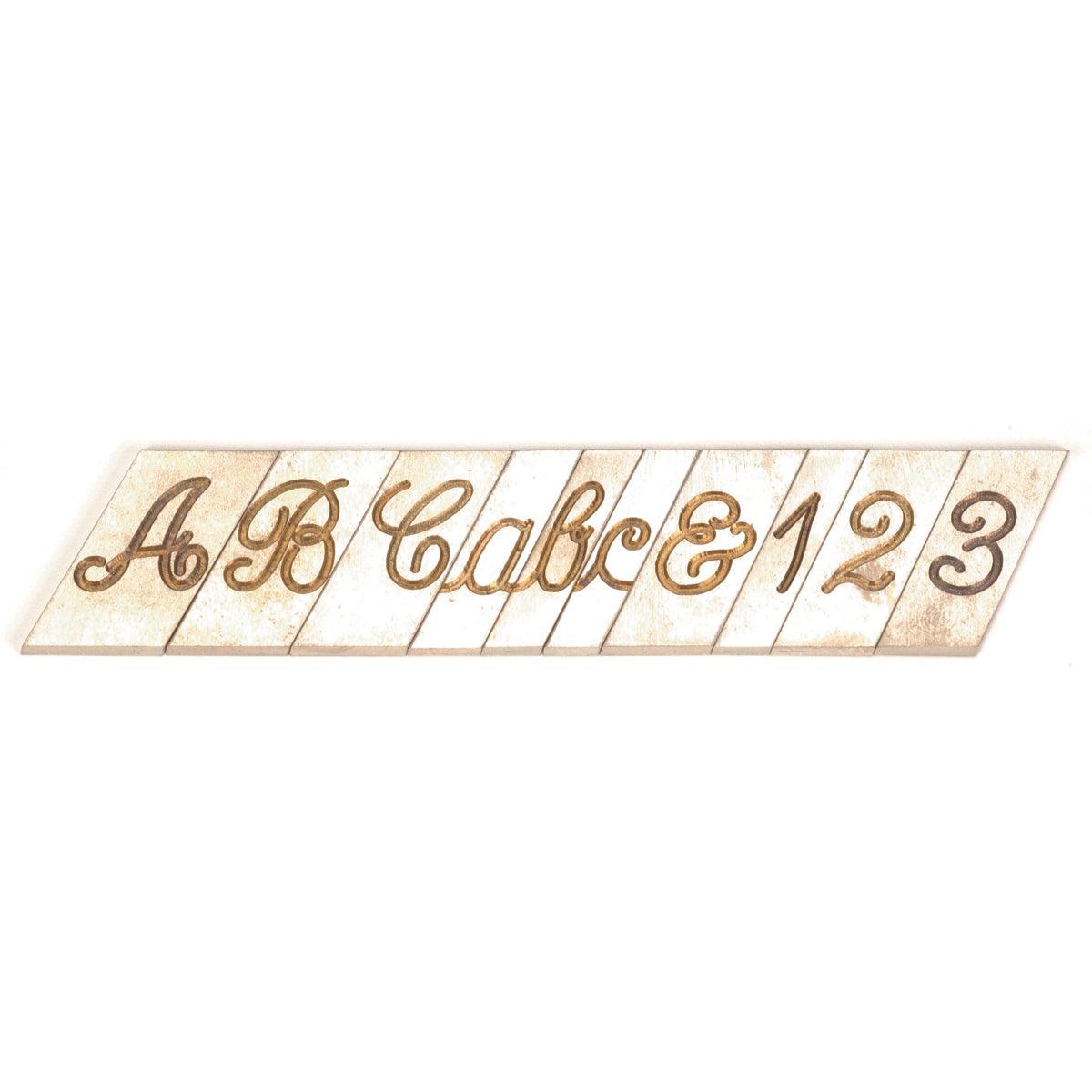 Fancy Single Line Script Engraving Type Set | 140 Pieces — Otto Frei