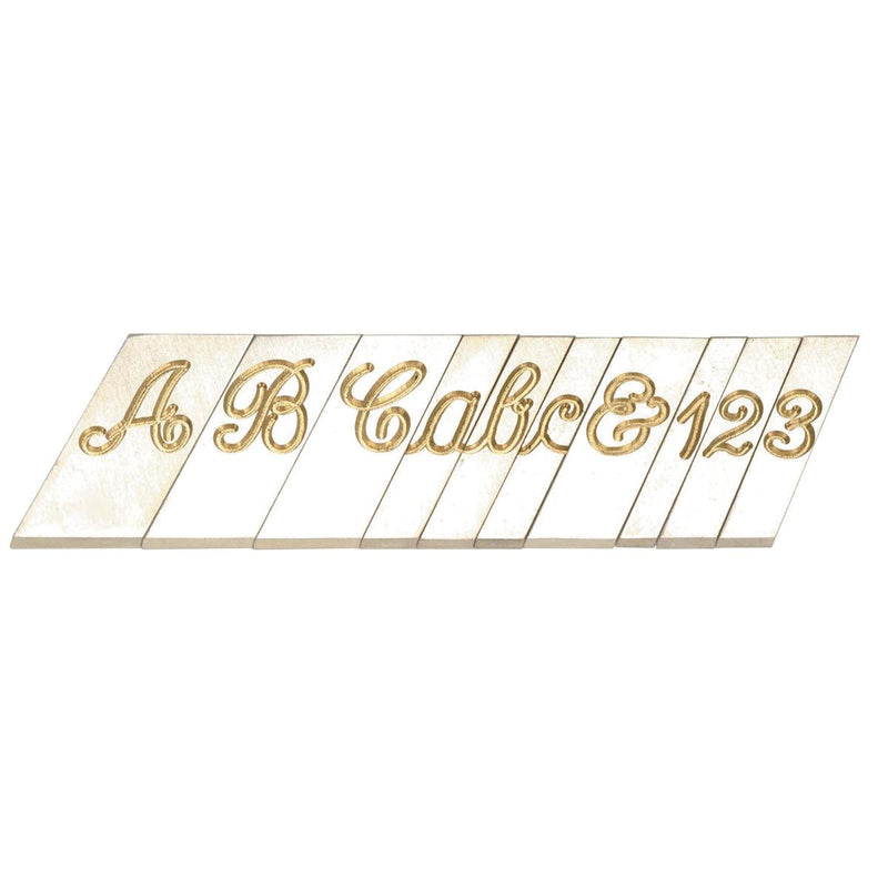 Lowercase Script Engraving Miniature Single Line Script Engraving Type Set | 140 Pieces — Otto Frei