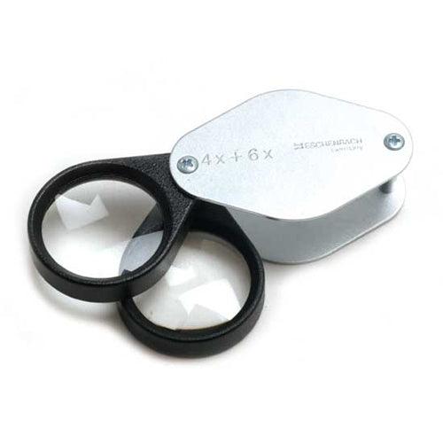 Eschenbach 1187 Folding Magnifier 2 Lens 30mm 4X & 6X - Otto Frei