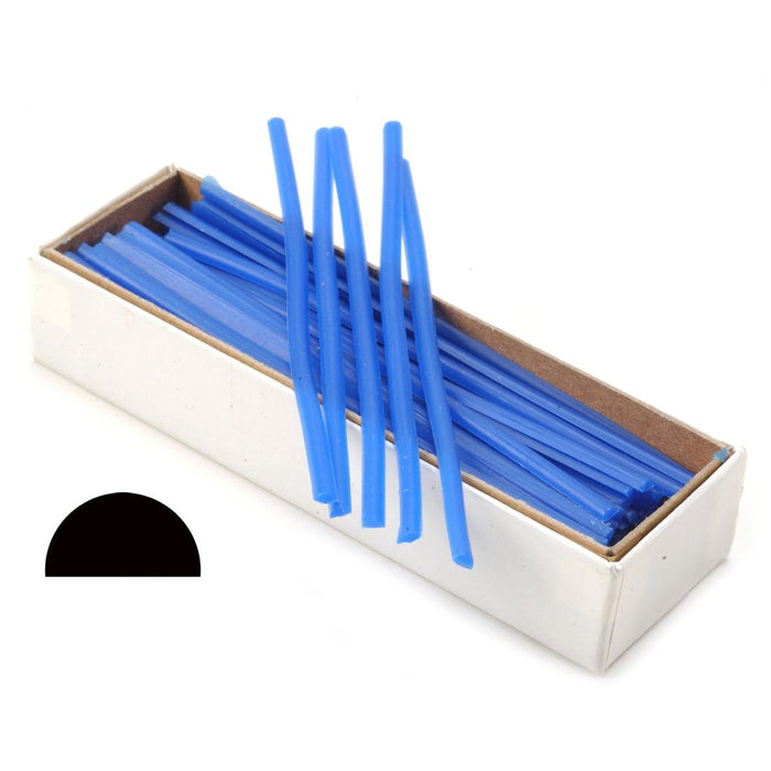 Ferris Blue Wax Wires - Half-Round - 6 Ga. to 14 Ga.-2 oz. Boxes of 4 Inch Lengths - Otto Frei