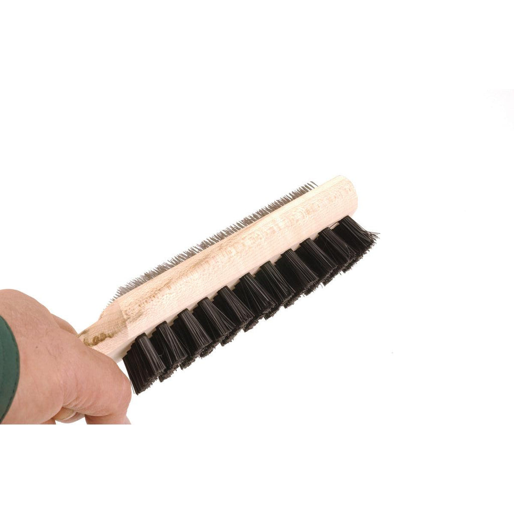 File Card File Cleaner with Steel Wire Bristles | Wood Handle