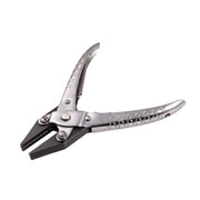 Flat Nose Grooved Serrated Jaws Parallel Pliers 140mm (5-1/2") With Spring - Otto Frei