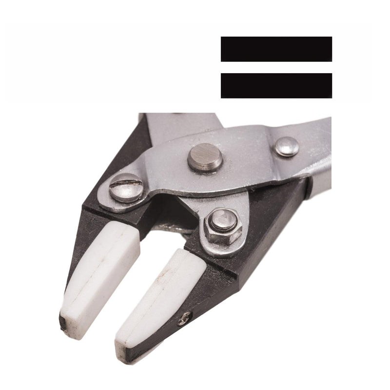 Flat Nose Smooth Nylon Jaw Parallel Pliers 140mm (5-1/2") With Spring - Otto Frei
