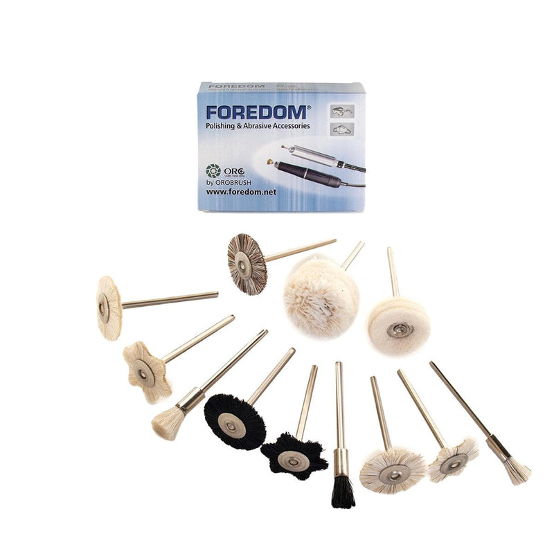 Foredom AK51377 12 Piece Mounted Brush and Buff Assortment - Otto Frei