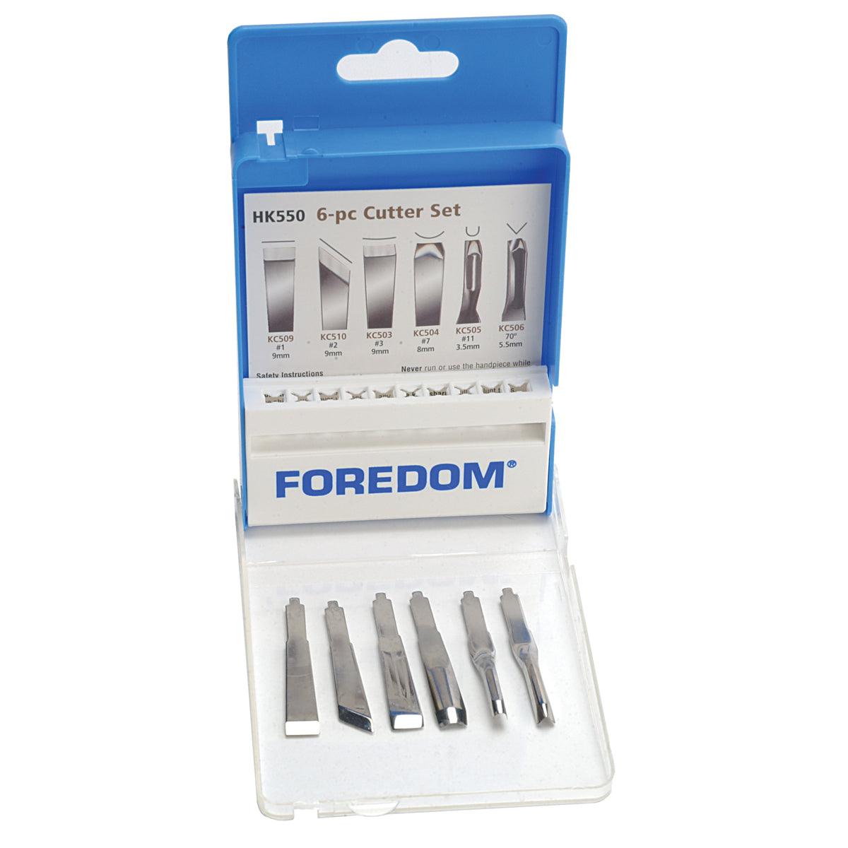 Foredom AKHK550 Six-Piece Chisel Cutter Set | Foredom — Otto Frei