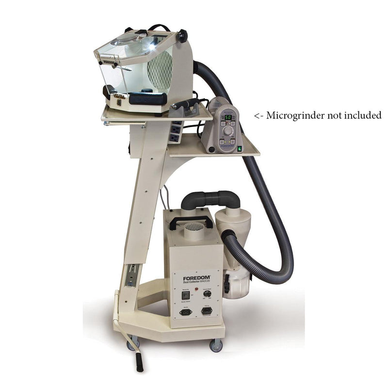 Foredom K.WS3 Mobile Work Station with MALC15 Work Chamber & MADC20 Dust Collector - Otto Frei