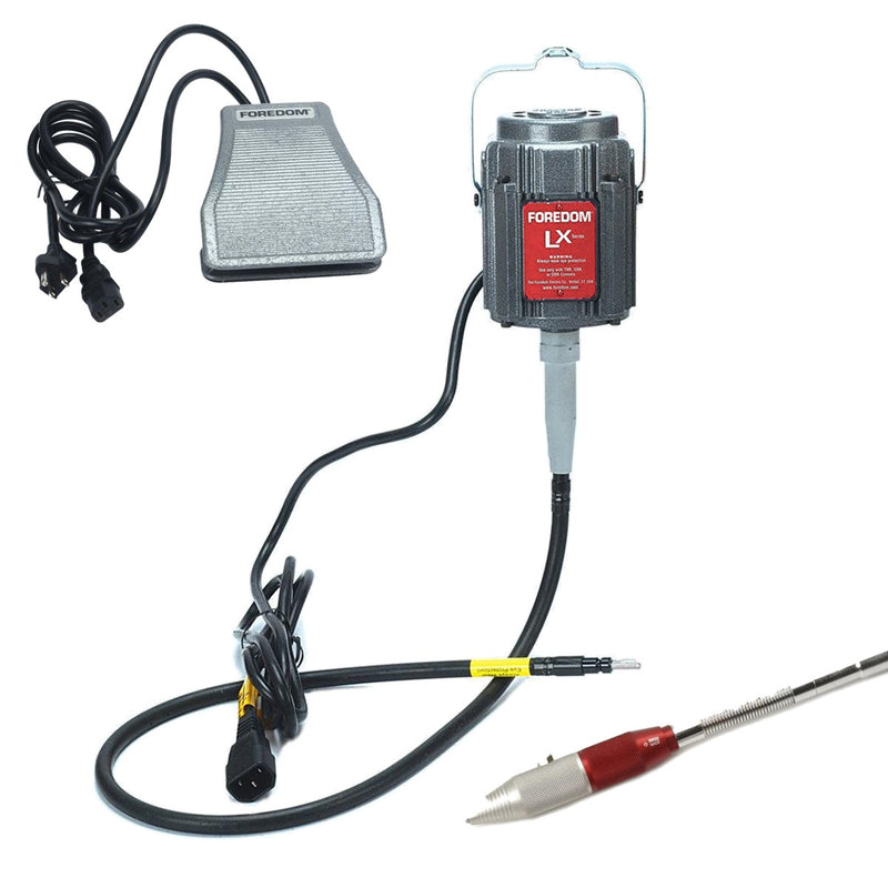 Foredom LX 230V flex shaft motor, Technique Swiss duplex spring handpiece