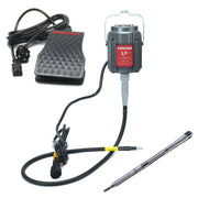 Foredom LX 230V flex shaft motor with C.TXR-22CE foot control, CE plug, and Badeco 217 handpiece