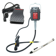 Foredom LX 230V flex shaft motor with C.TXR-22CE foot control, CE plug, and H.20D handpiece