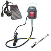 Foredom LX 230V flex shaft motor with C.TXR-26 foot control, Australia and New Zealand plug, and H.18D handpiece
