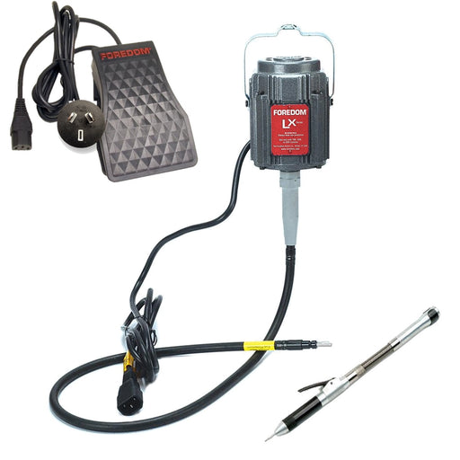 Foredom LX 230V Flex Shaft with C.TXR-26 Foot Control Australia Plug and Handpiece Choice