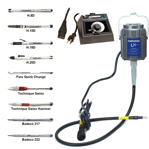 Foredom M.LX Hang-up Motor with C.EMXF-1 Dual Speed Dial Control and  Choice of Duplex Handpiece - 115V
