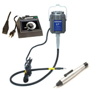 Foredom LX 115V flex shaft motor with C.EMXF-1 dual speed range dial control, and H.20 handpiece