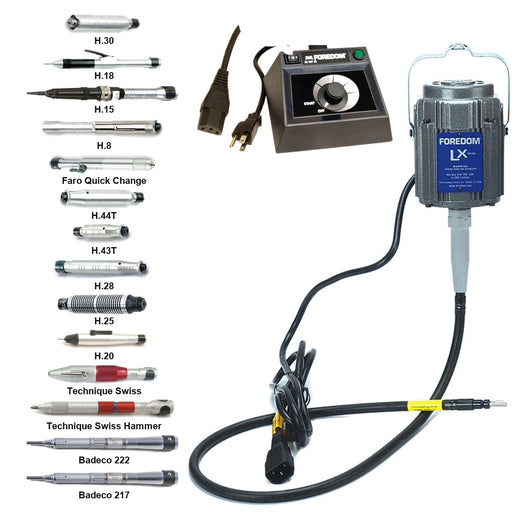 Foredom M.LX Hang-up Motor with C.EMXF-1 Dual Speed Dial Control and Choice of Handpiece - 115V