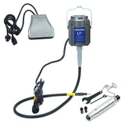 Foredom LX 115V flex shaft motor with C.SXR-1 cast iron foot control, and H.44T handpiece
