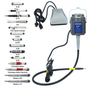 Foredom LX 115V flex shaft motor with C.SXR-1 cast iron foot control and choice of handpiece