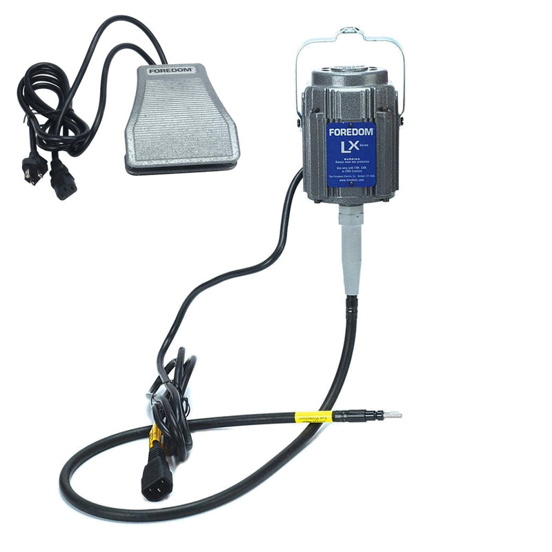 Foredom LX 115V flex shaft motor with C.SXR-1 cast iron foot control, motor and control only, no handpiece