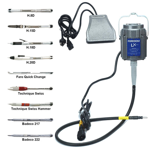 Foredom LX Flex Shaft with C.SXR-1 Foot Control, Duplex and Handpiece Choice
