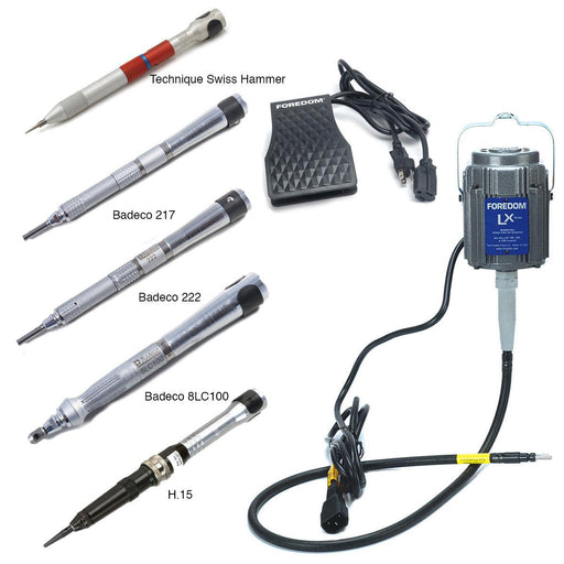 Foredom LX Motor with C.TXR, With Hammer & Polishing Handpieces - Otto Frei