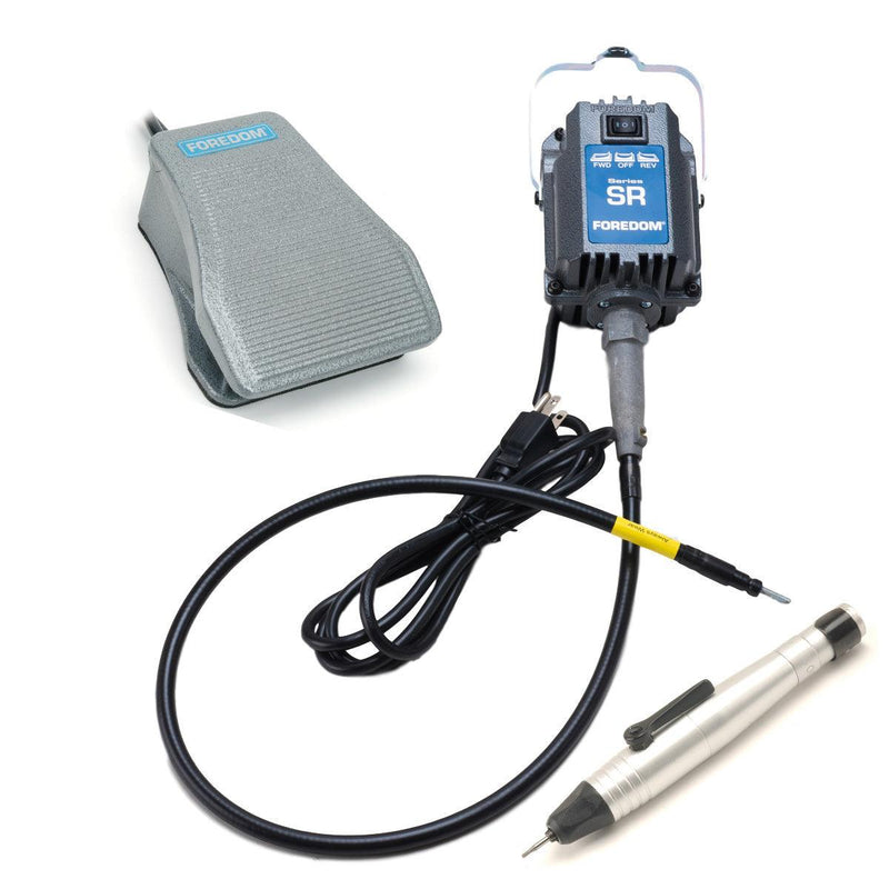 Foredom M.SR Hang-up Motor, C.SCT-1 Metal Housing Foot Control and Your Choice of Handpiece - Otto Frei