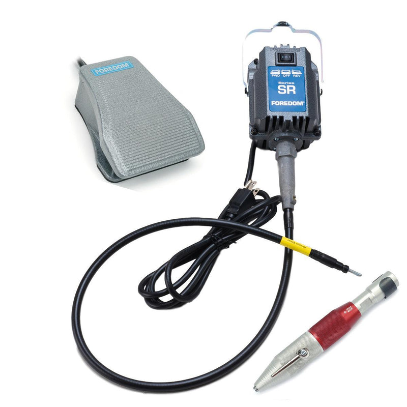 Foredom M.SR Hang-up Motor, C.SCT-1 Metal Housing Foot Control and Your Choice of Handpiece - Otto Frei