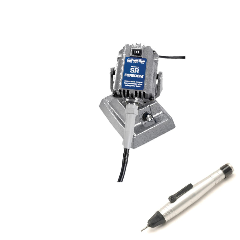 Foredom M.SRM bench motor with built-in dial control, and H.20 handpiece