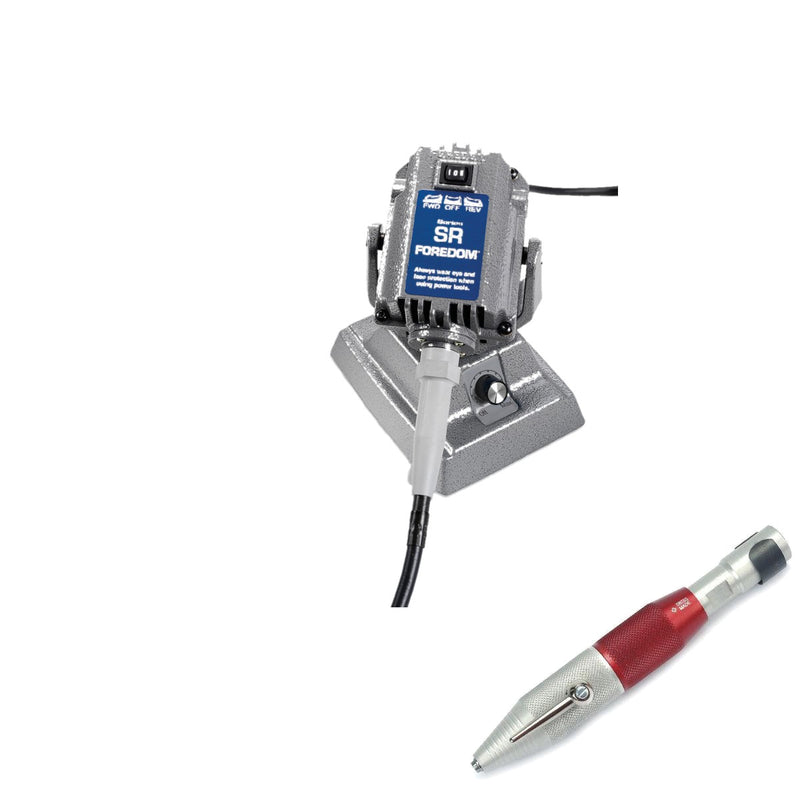 Foredom M.SRM bench motor with built-in dial control, and Technique Swiss handpiece