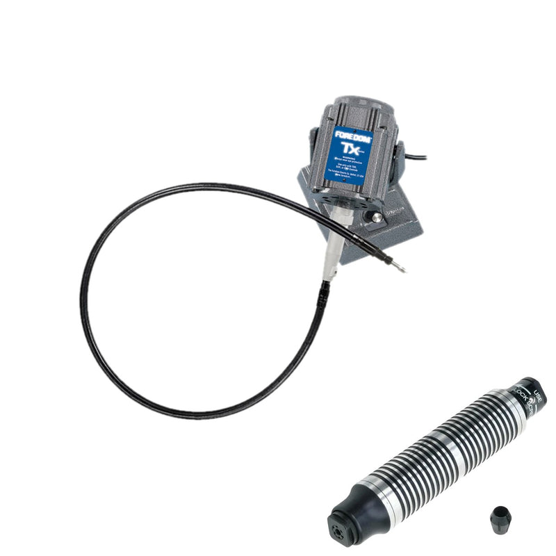 Foredom M.TXM bench motor with built-in dial control, and H.25 handpiece