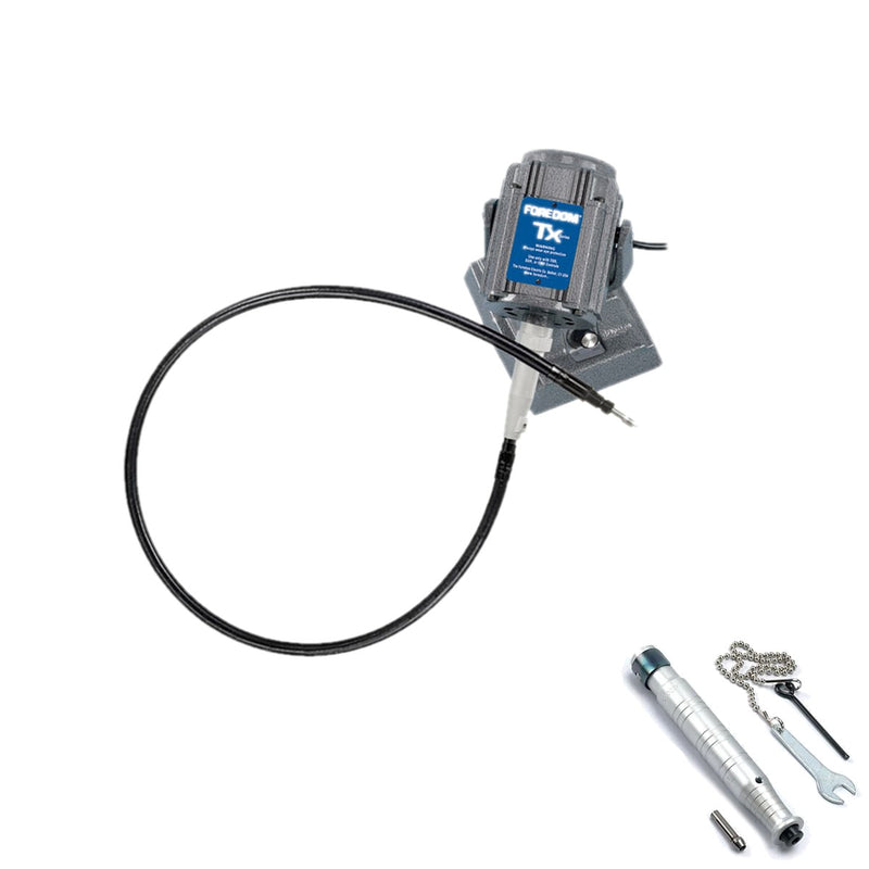 Foredom M.TXM bench motor with built-in dial control, and H.28 handpiece