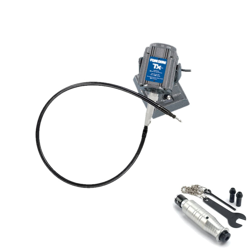 Foredom M.TXM bench motor with built-in dial control, and H.43T handpiece