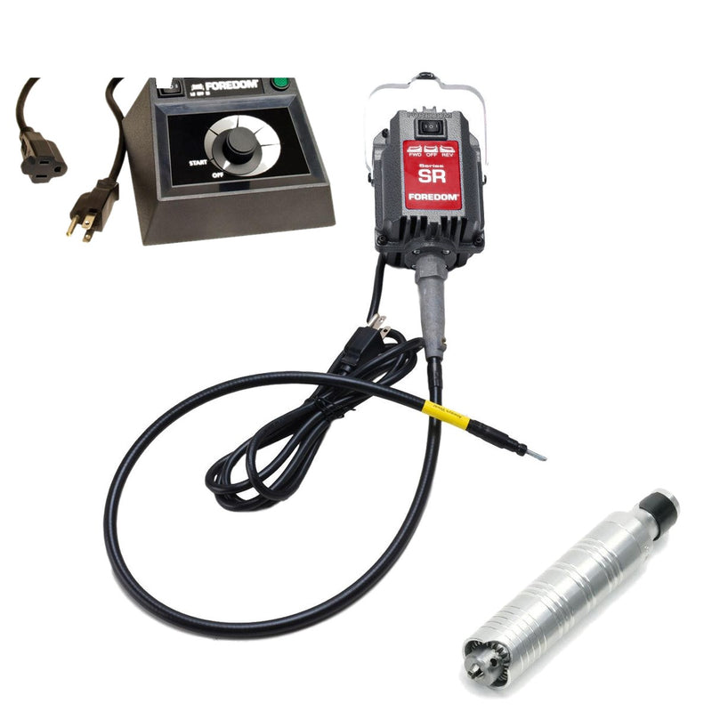 Foredom SR 230V flex shaft motor with C.EMHF-2 dual speed range dial control, and H.30 handpiece
