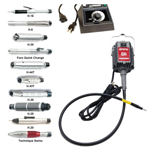 Foredom SR 230V Flex Shaft with C.EMHF-2 Dual Speed Dial Control and Handpiece Choice